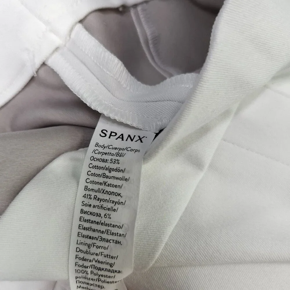 Spanx Ankle Straight Pant On The Go Shaping Silver Lining Small Office Casual - Picture 16 of 16